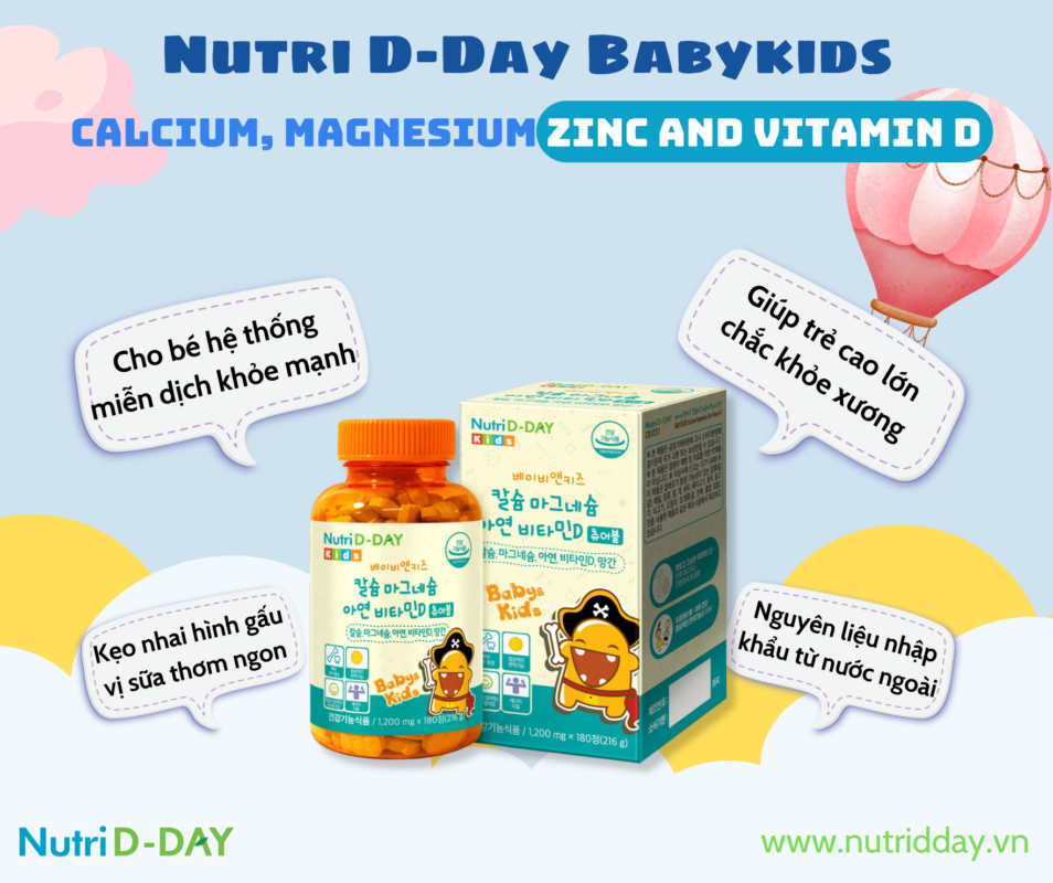 Viên uống bổ sung DHA, EPA Nutri D-DAY Baby & Kids Omega 3 phát triển trí não trẻ em