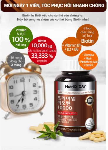 Nutri D-Day PREMIUM Biotin 10000